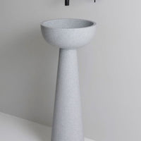 UNITED PRODUCTS Lunar Pedestal Basin by Thomas Coward Studio - Available in colors Matt White, Matt Sand, and Matt Sand Grey | The Source - Bath • Kitchen • Homewares