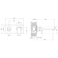 Gessi Emporio Via Manzoni Built In Mixer with 200mm Spout - Chrome