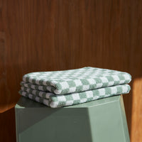 BAINA Josephine Hand Towel - Sage / Chalk | The Source - Leader in Luxury Kitchen & Bathroom Products in Adelaide, Australia