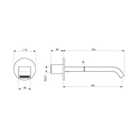 Gareth Ashton Stile Basin Spout - Brushed Nickel