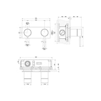 Gessi 316 Shower Mixer with Diverter - Brushed Steel - Chrome