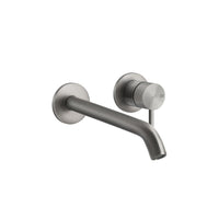 Gessi 316 Trame Wall Mixer With Spout Without Plate 256mm - Brushed Steel
