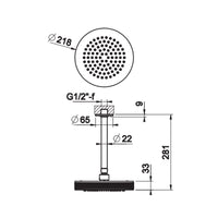 Gessi Inciso Ceiling-Mounted Shower Head - Aged Bronze