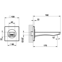 Gessi Rilievo Bath Spout - Chrome