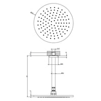 Gessi Rilievo Ceiling Mounted Round Showerhead - Chrome