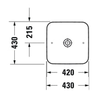 DURAVIT Cape Cod Washbowl 430x430mm NTH, no O/F | The Source - Bath • Kitchen • Homewares