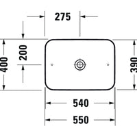 DURAVIT Cape Cod Washbowl 550x400mm NTH, no O/F | The Source - Bath • Kitchen • Homewares