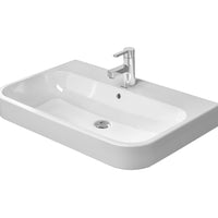 DURAVIT Happy D.2 Furniture Washbasin 650x505mm, with O/F, Glazed Underneath, Alpin White | The Source - Bath • Kitchen • Homewares