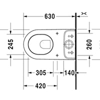 Duravit Darling New BTW Toilet Suite - Includes Pan, Cistern, Seat & Connector