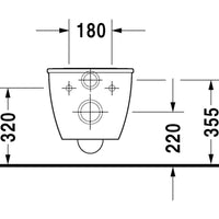Duravit Darling New Rimless Wall Mounted Toilet Kit - Includes Pan & Seat