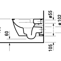 Duravit Darling New Rimless Wall Mounted Toilet Kit - Includes Pan & Seat