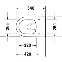 Duravit Darling New Rimless Wall Mounted Toilet Kit - Includes Pan & Seat