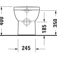 Duravit Durastyle Basic Rimless Floorstanding Toilet Kit - Includes Pan, Seat