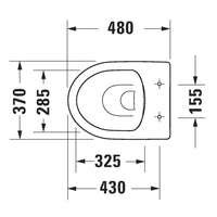 Duravit Durastyle Basic Rimless Floorstanding Toilet Kit - Includes Pan, Seat