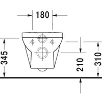 Durastyle Basic Rimless Wall Mounted Toilet Kit - Includes Pan & Seat