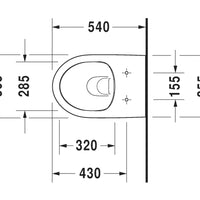 Durastyle Basic Rimless Wall Mounted Toilet Kit - Includes Pan & Seat