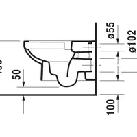 Durastyle Basic Rimless Wall Mounted Toilet Kit - Includes Pan & Seat