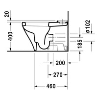 Duravit Durastyle BTW Toilet Suite - Includes Pan, Cistern, Seat & Connector