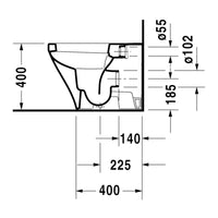 Duravit Durastyle Floorstanding Toilet Kit - Includes Pan, Seat & Connector