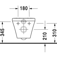 Durastyle Rimless Wall Mounted Toilet Kit - Includes Pan & Seat