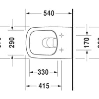 Durastyle Rimless Wall Mounted Toilet Kit - Includes Pan & Seat