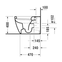 Duravit Me by Starck Floorstanding Toilet Kit - Includes Pan, Seat & Connector