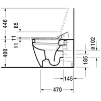 Duravit Me by Starck SensoWash Slim Floorstanding Toilet Kit with Hygiene Glaze