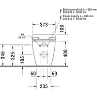 Duravit Me by Starck SensoWash Slim Floorstanding Toilet Kit with Hygiene Glaze