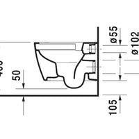 Me by Starck Rimless Wall Mounted Toilet Kit - Includes Pan & Seat - White Satin Matt