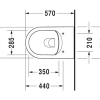 Duravit Me by Starck RIMLESS® Wall Mount Pan