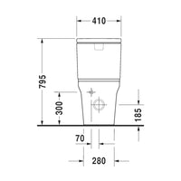 Duravit P3 Comforts Rimless BTW Toilet Suite - Includes Pan, Cistern, Seat & Connector