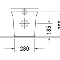 Duravit P3 Comforts Rimless Floorstanding Toilet Kit - Includes Pan, Seat & Connector