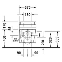 Durvait Starck 2 Sensowash E Wall Mounted Toilet Kit - Includes Pan & Seat