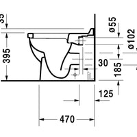 Duravit Starck 3 Floorstanding Toilet Kit - Includes Pan, Seat & Connector