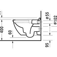 Starck 3 Rimless Wall Mounted Toilet Kit - Includes Pan & Seat