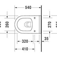 Starck 3 Rimless Wall Mounted Toilet Kit - Includes Pan & Seat