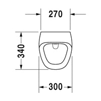 DURAVIT Durastyle Urinal Concealed Inlet, Water Inlet Set & Trap not Incl., Fixings Included