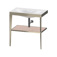 DURAVIT XViu Console with C-Bonded Basin NTH, 800x480x850mm, Apricot Pearl Shelf/Champagne Matt | The Source - Bath • Kitchen • Homewares