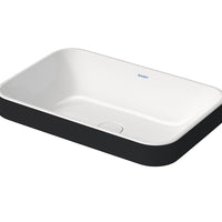 DURAVIT Happy D.2 Plus Washbowl 600x400mm NTH, no O/F, Waste Inc., Ground | The Source - Bath • Kitchen • Homewares