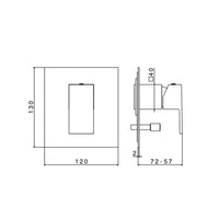 Parisi Newform Ergo Q Wall Diverter Mixer - Chrome