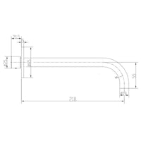 Gareth Ashton Poco Curved 220mm Basin Spout - Brushed Nickel