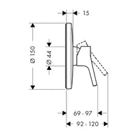 Hansgrohe Talis S Single Lever Shower Mixer - Chrome