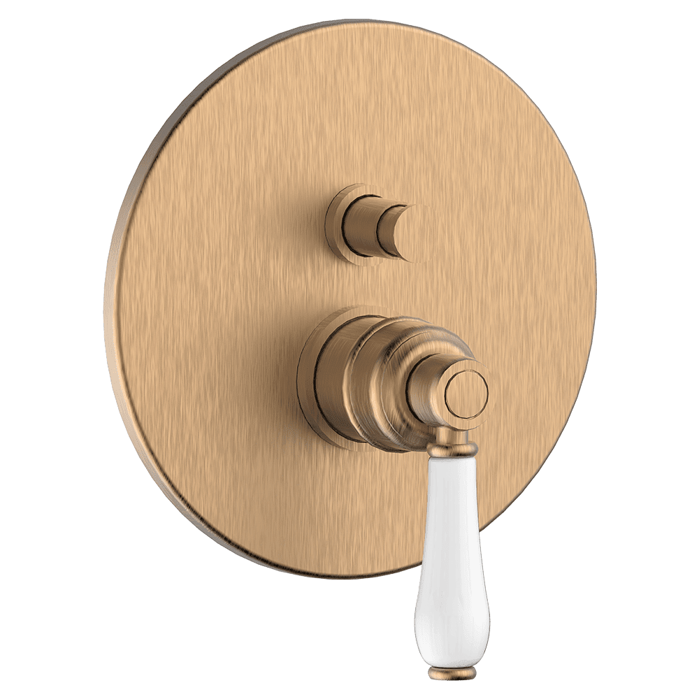 Armando Vicario Provincial Wall Mounted Divertor Mixer – Bronze