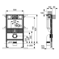 TECE Low Level Wall Hung Cistern