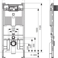 TECE 8cm concealed cistern for wall hung pans WELS 3 and 4 Star