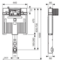 TECE 8cm Pedestal Cistern