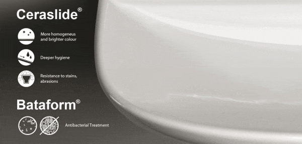 GENESIS Senzabrida Compact Wall-Hung Toilet Pan & Soft Close Seat Kit - WHITE