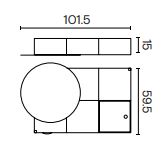 Ex.t FELT - Wall mounted modular system - Composition 2 - Black