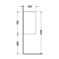 DURAVIT Starck 3 Ceramic Urinal Partition 705x400mm, White Alpine