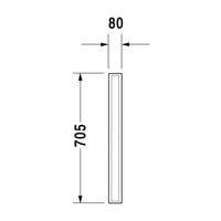 DURAVIT Starck 3 Ceramic Urinal Partition 705x400mm, White Alpine